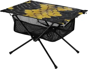 Camping Table Lightweight Portable Folding Table with Mesh Storage Net Snake Skins Ideal for Camping Hiking Beach Picnic Travel Backyard