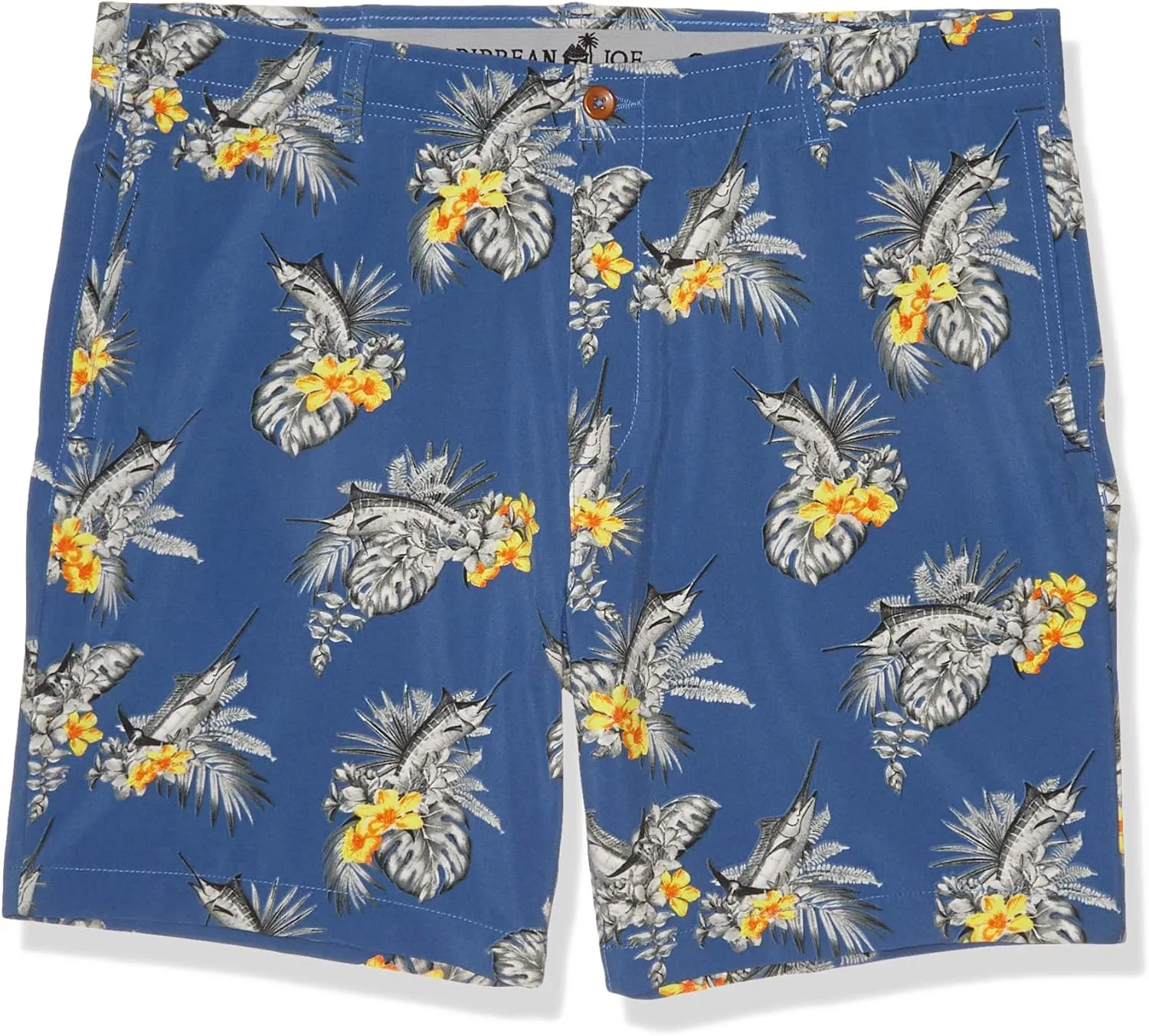 Caribbean Joe Men's Sword Fish Printed Hybrid Short