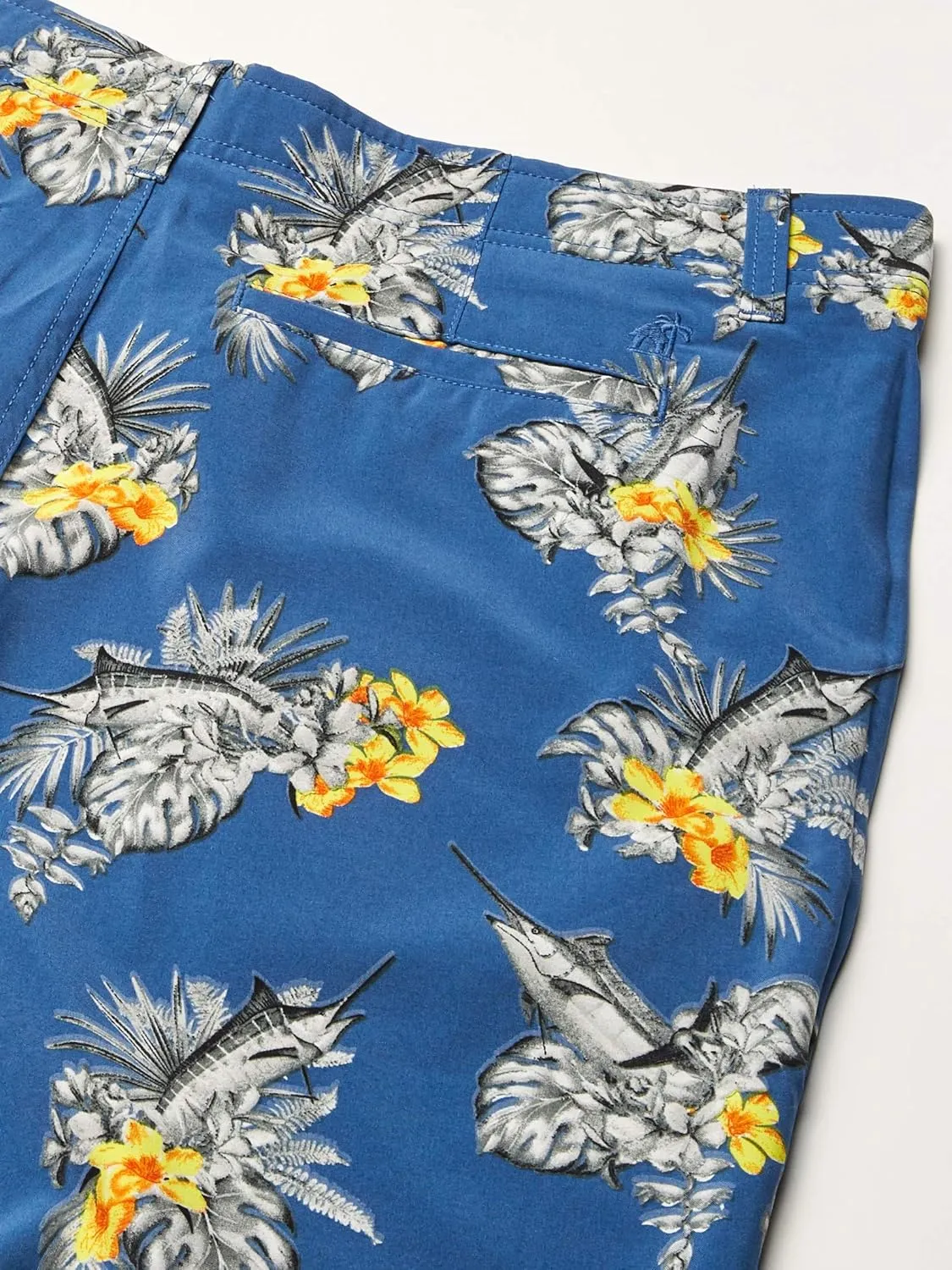 Caribbean Joe Men's Sword Fish Printed Hybrid Short