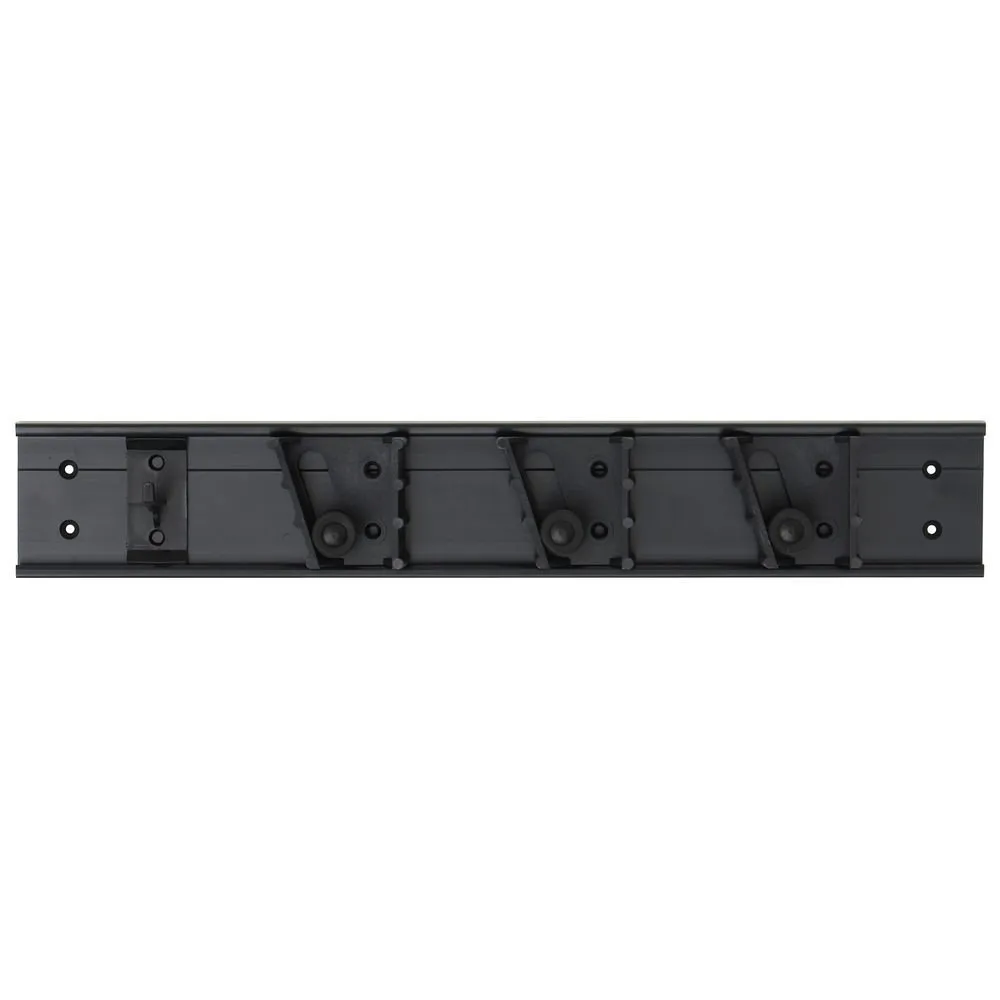 Carlisle FoodService Products 4073100 Roll 'N Grip Mop, Broom and Tool Holder / Storage System, 3 Positions   1 Hook