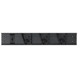 Carlisle FoodService Products 4073100 Roll 'N Grip Mop, Broom and Tool Holder / Storage System, 3 Positions   1 Hook