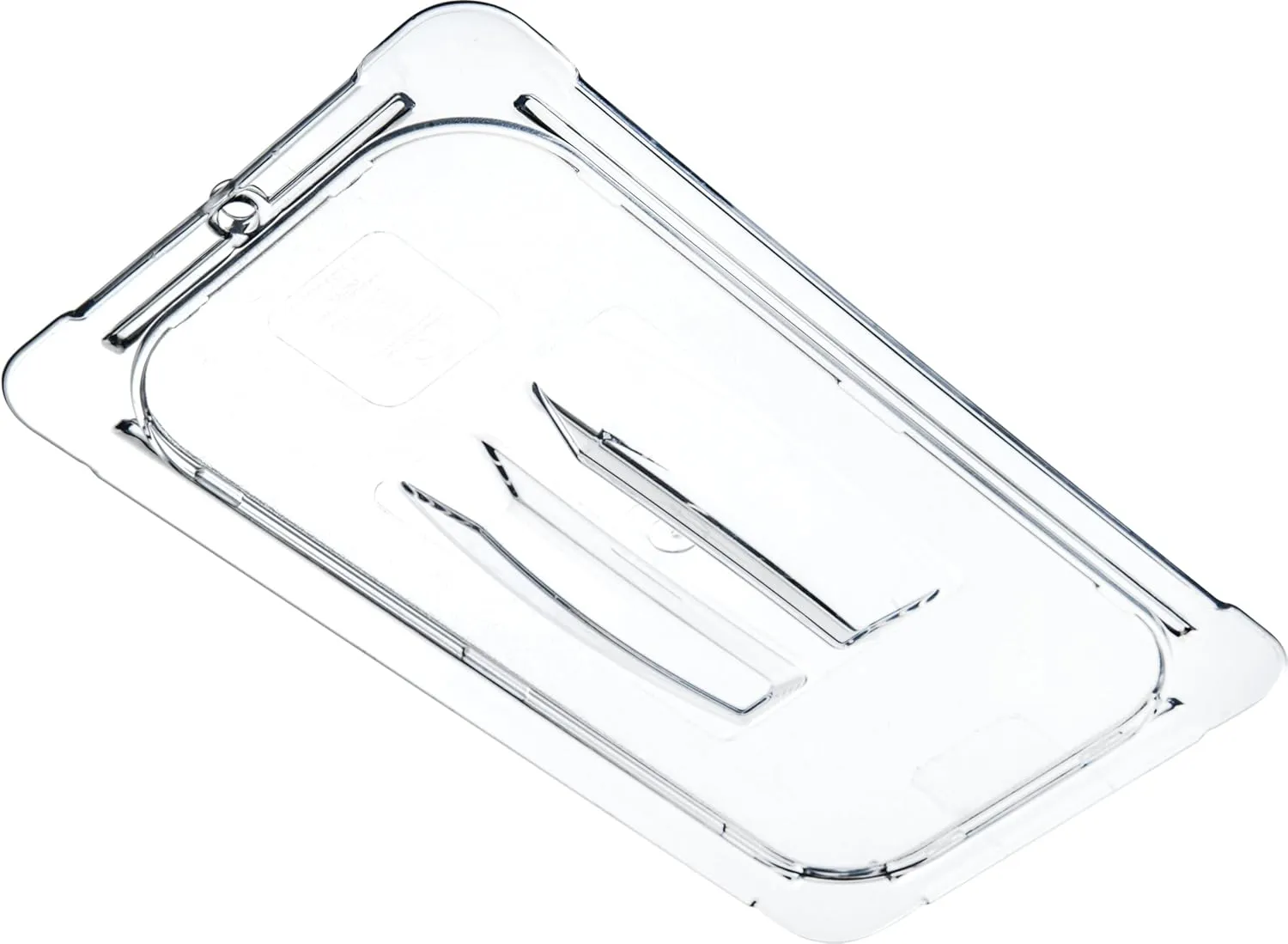 Carlisle FoodService Products CFS 10270U07 StorPlus Third Size Polycarbonate Universal Handled Food Pan Lid, Clear (Pack of 6)