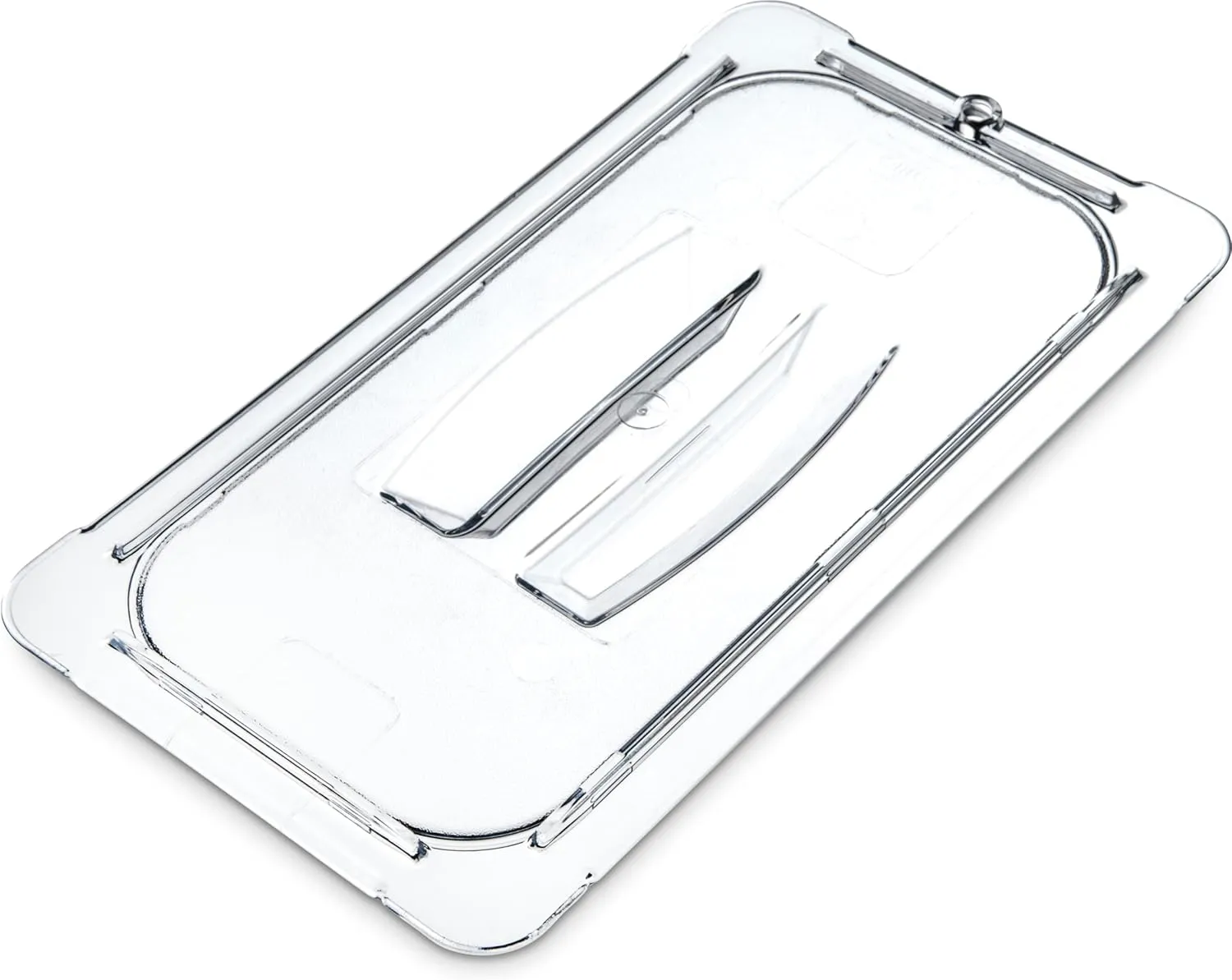 Carlisle FoodService Products CFS 10270U07 StorPlus Third Size Polycarbonate Universal Handled Food Pan Lid, Clear (Pack of 6)