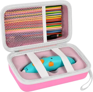 Case Compatible with 3Doodler Start  Essentials (2022) for 3D Pen Set for Kids, Storage Organizer Holder for Printing Filament Refill and Micro-USB Charger (Box Only)