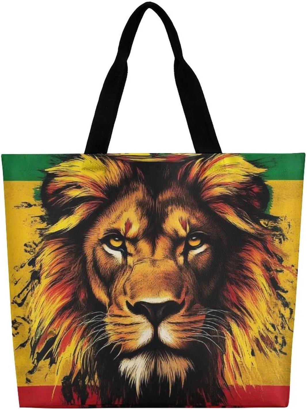 Casual Grocery Shopping Bag, Portable Beach Shoulder Bags Reusable Tote Bag for Travel Office