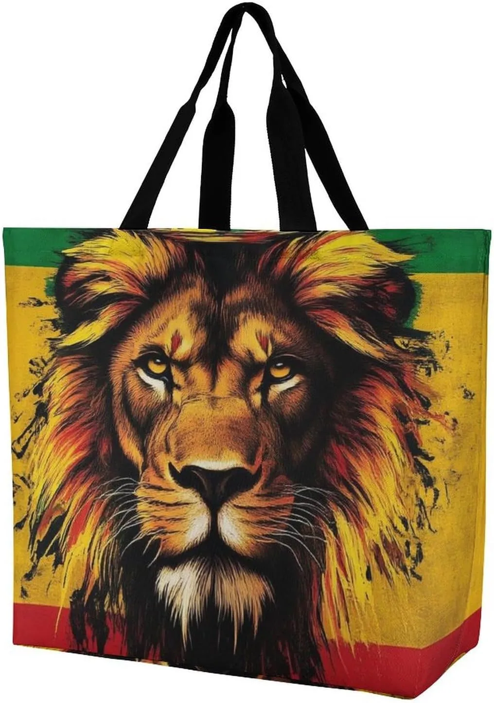 Casual Grocery Shopping Bag, Portable Beach Shoulder Bags Reusable Tote Bag for Travel Office