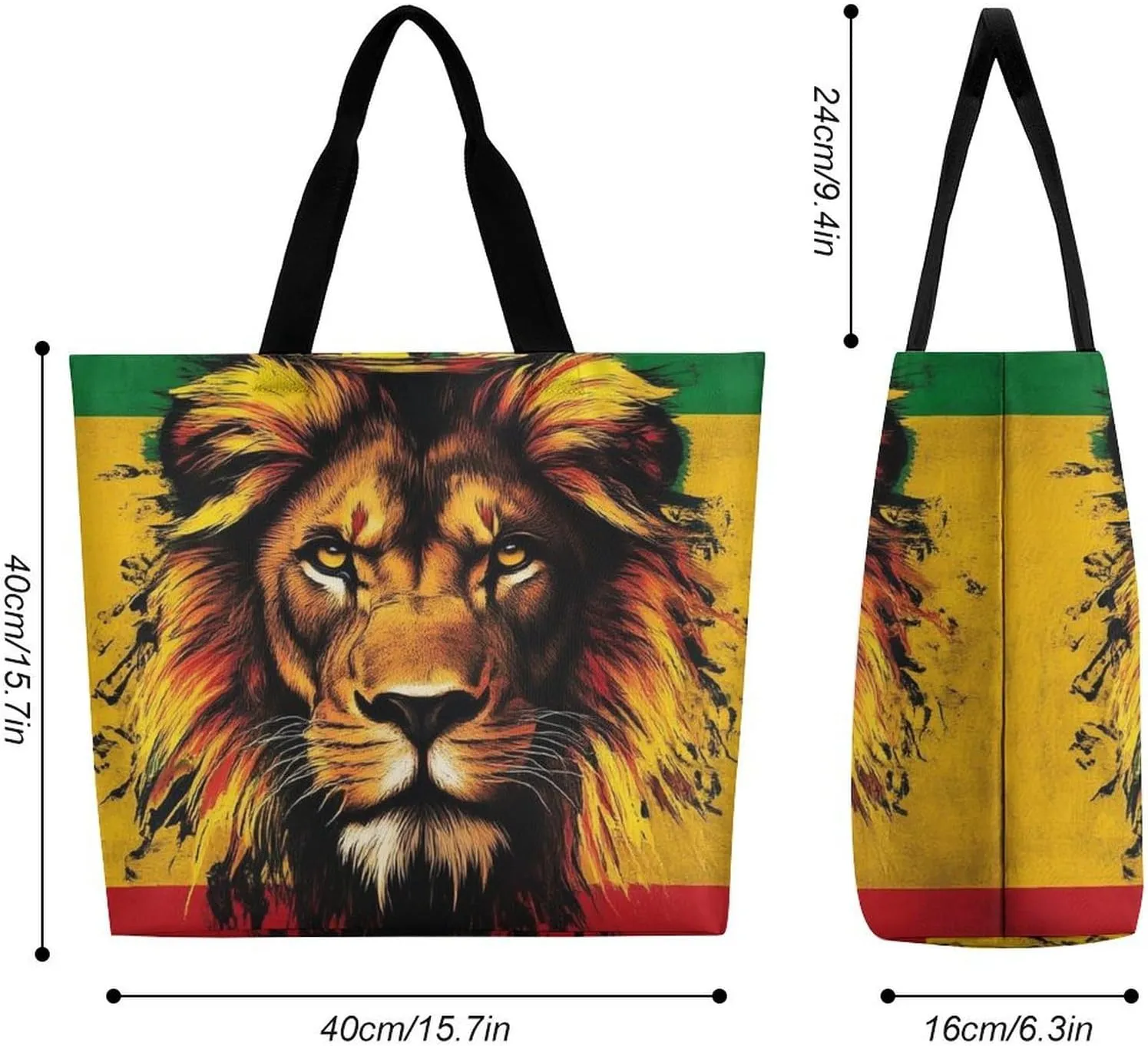 Casual Grocery Shopping Bag, Portable Beach Shoulder Bags Reusable Tote Bag for Travel Office