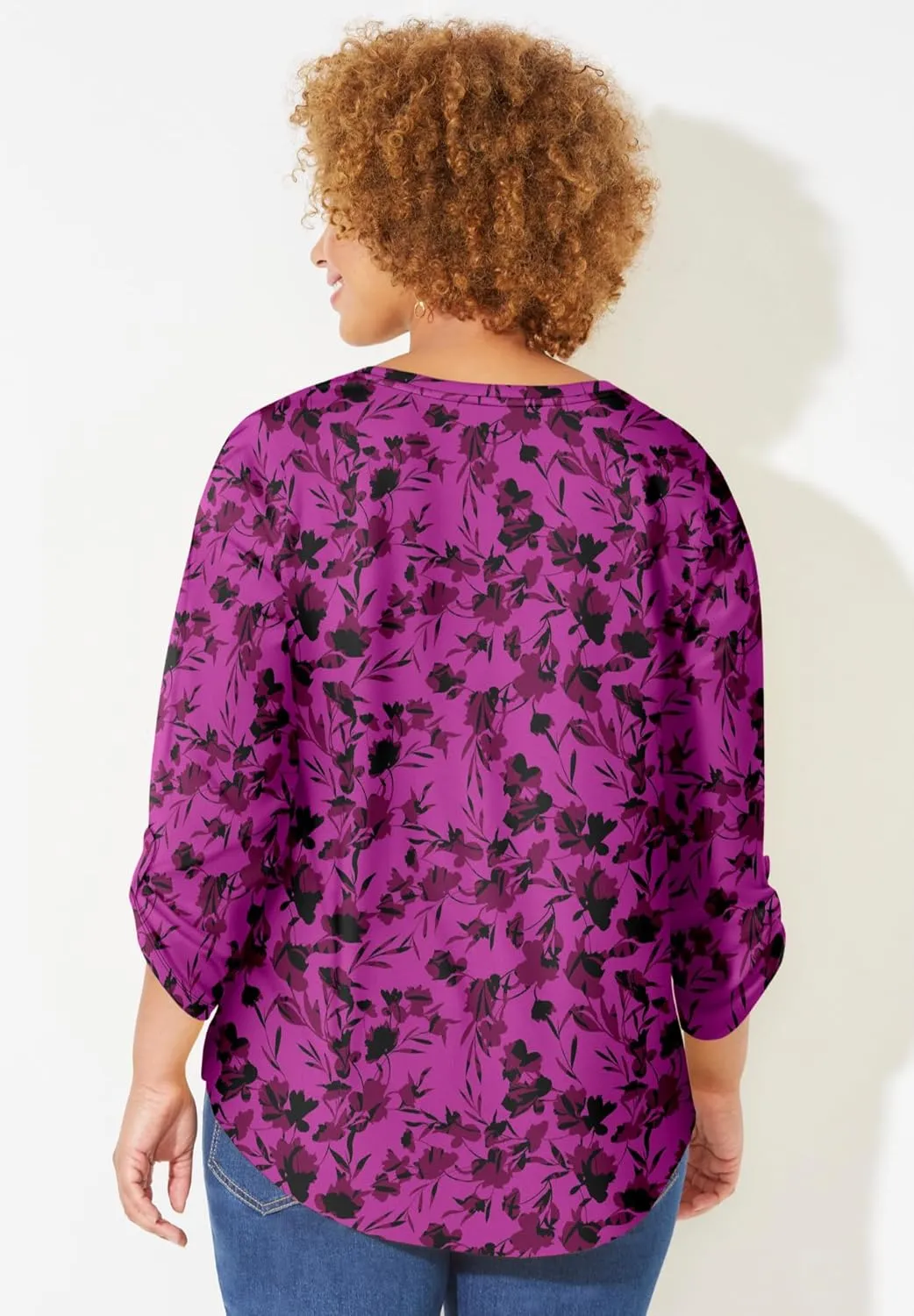 Catherines Women's Plus Size Liz&Me V-Neck Top