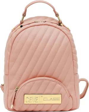 Cavalli Class ISCHIA Pink Small Fashion Backpack for womens