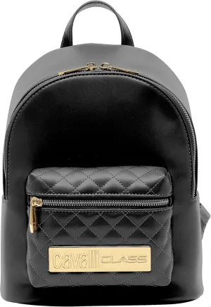 Cavalli Class SALERNO Black Small Fashion Backpack for womens