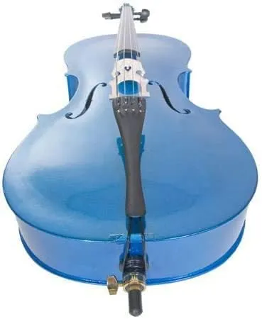 Cecilio Musical Instrument For Kids & Adults - Cellos Kit with Bow, Stand, Bag - Stringed Music Instruments for Students (Full Size, Blue)