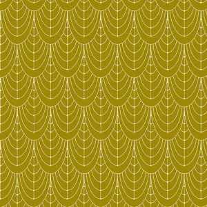 Century Prints Deco Curtains in Brass