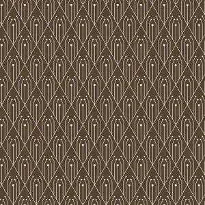 Century Prints Deco Diamonds in Chocolate