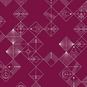 Century Prints Deco Tiles in Mulberry