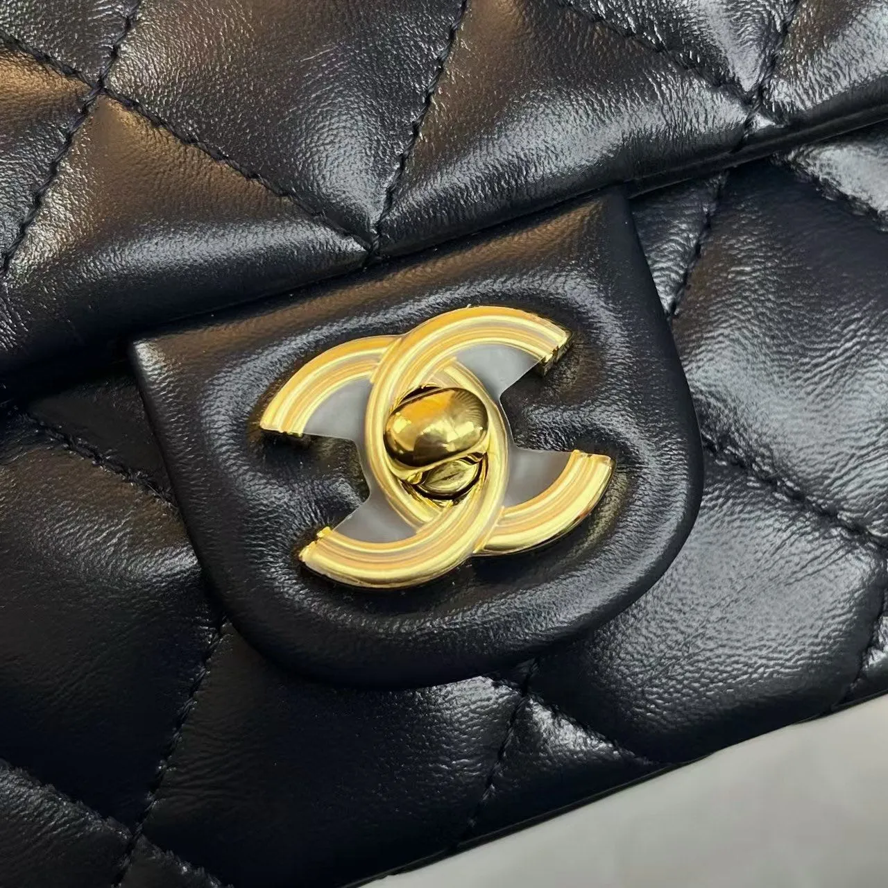 Chanel Coco Handle Bag in Black Leather - Preloved Designer Handbag