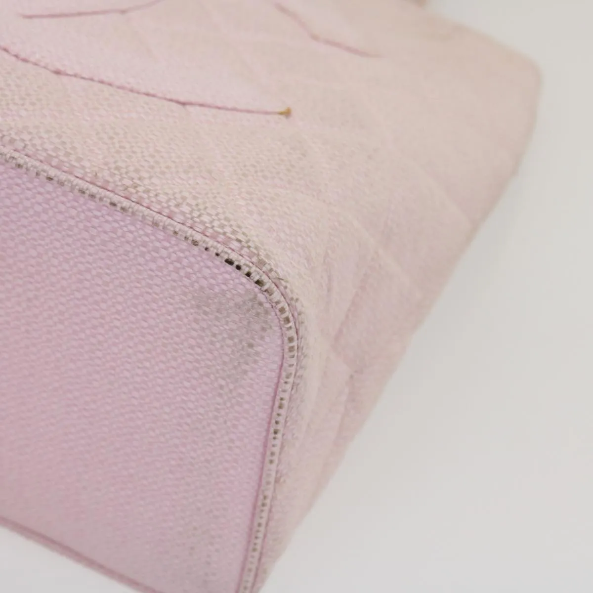 CHANEL COCO Mark Tote Bag cotton Pink CC  29713A