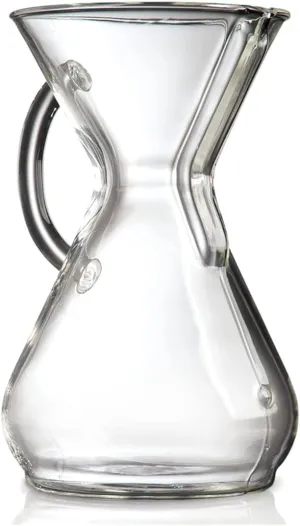 Chemex Pour-Over Glass Coffeemaker - Glass Handle Series - 8-Cup - Exclusive Packaging