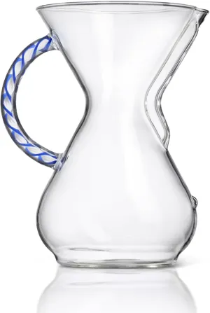 Chemex Pour-Over Glass Coffeemaker - Twisted Glass Handle Series - 6-Cup Tidal - Exclusive Packaging