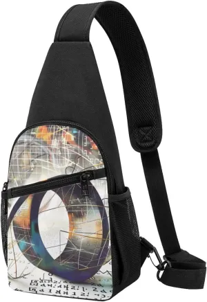 Chest Bag Geometric Print Math Geek Calculated Chest Bag Shoulder Bag for Men Women Chest Bag Travel Shoulder Bag Hiking Black One Size, Black, One Size