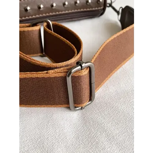 Chic Leather Fringe Studded Crossbody Bag for Stylish Adventures