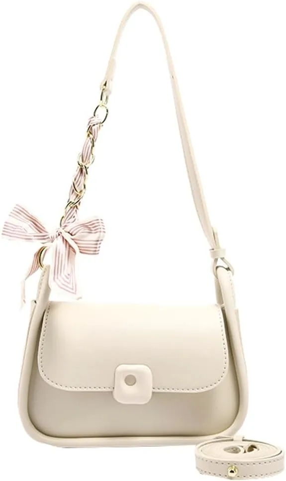 Chic Vegan Leather Shoulder Crossbody Bag for Women Y2k Handbag Purse Small Tote Bag Top Handle Satchel 2024