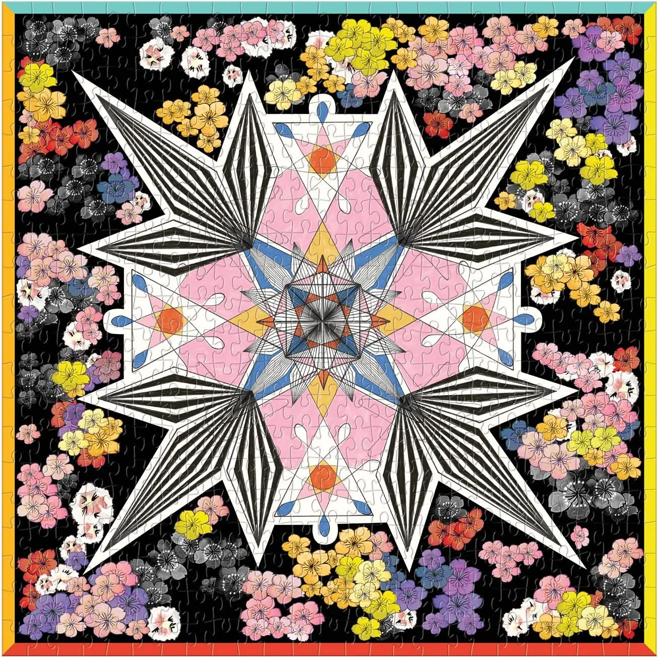 Christian Lacroix Flowers Galaxy Double Sided 500 Piece Jigsaw Puzzle from Galison - 20" x 20" Jigsaw Puzzle with Iconic Design, Thick & Sturdy Pieces, Unique Gift Idea