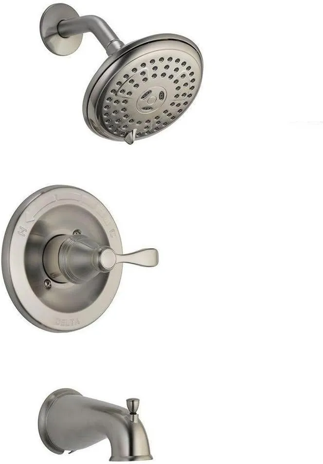 Chrome Delta Porter 1 Handle Brushed Nickel Tub and Shower Faucet