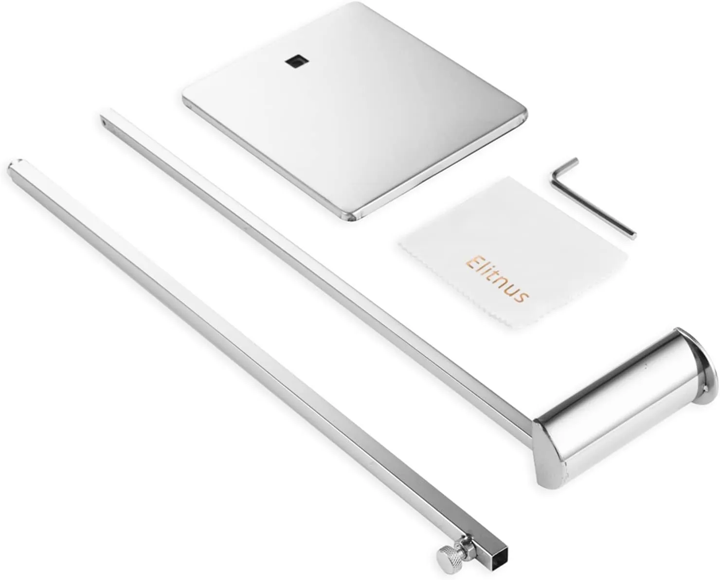 Chrome Purse Display Stands - Set of 2 Adjustable Height Purse Display Stand - Metal Polished Silver Handbag Display Stand Set - Single Hanging Hook Bag Stand for Boutique Store