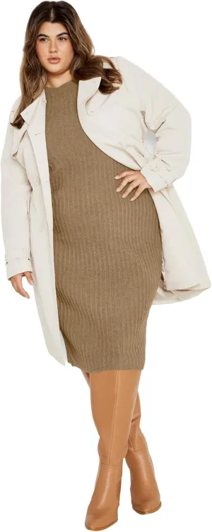 City Chic Women's Dress-Saskia Rib