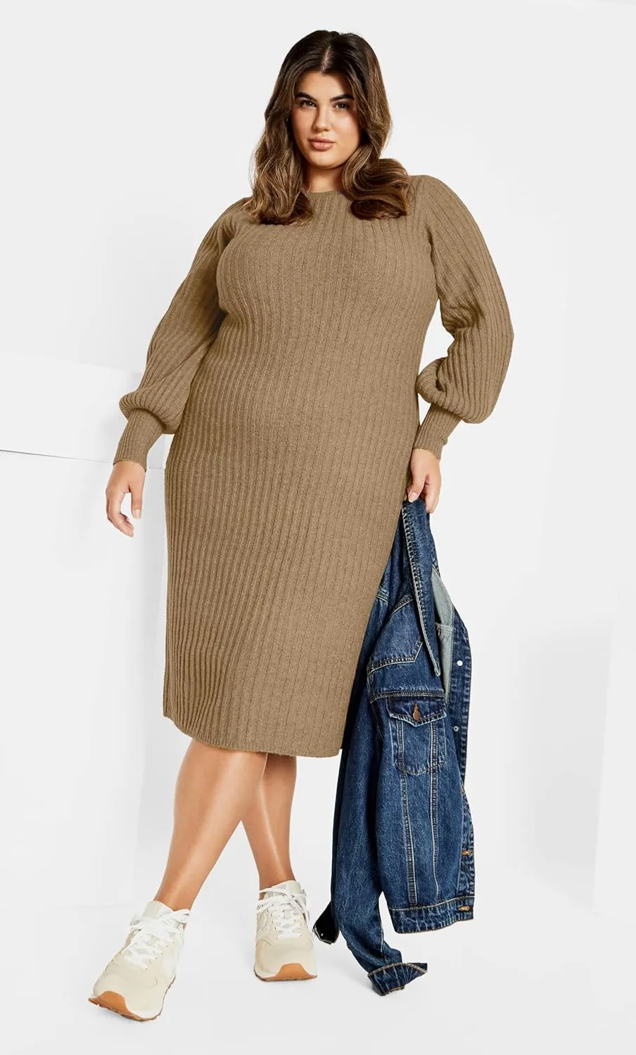 City Chic Women's Dress-Saskia Rib