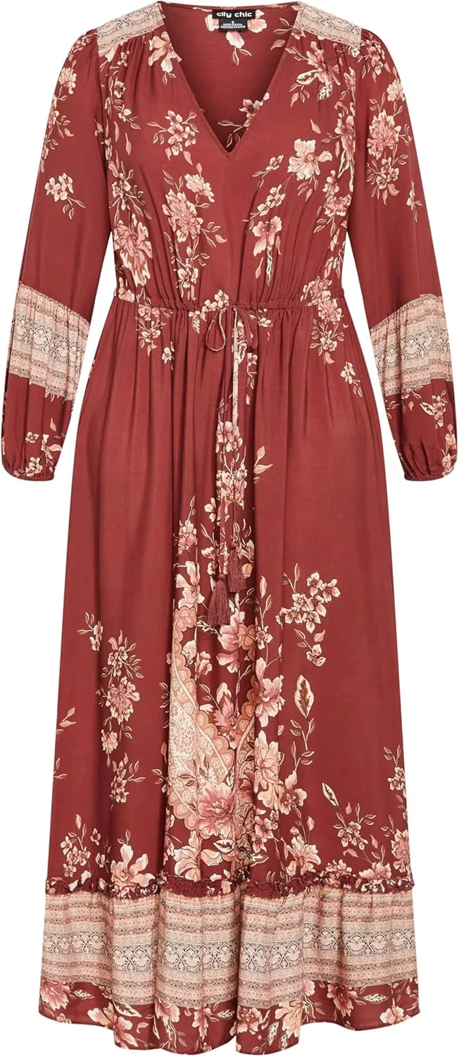 City Chic Women's Plus Size Maxi Faith Dress