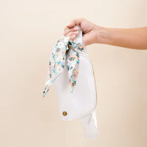 Cloud White Belt Bag w/Scarf