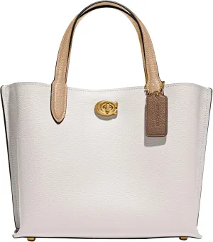 Coach Color-Block Leather Willow Tote 24