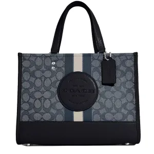 Coach Dempsey Carryall Bag In Signature Jacquard With Stripe And Coach Patch in Denim/ Midnight Navy C8448
