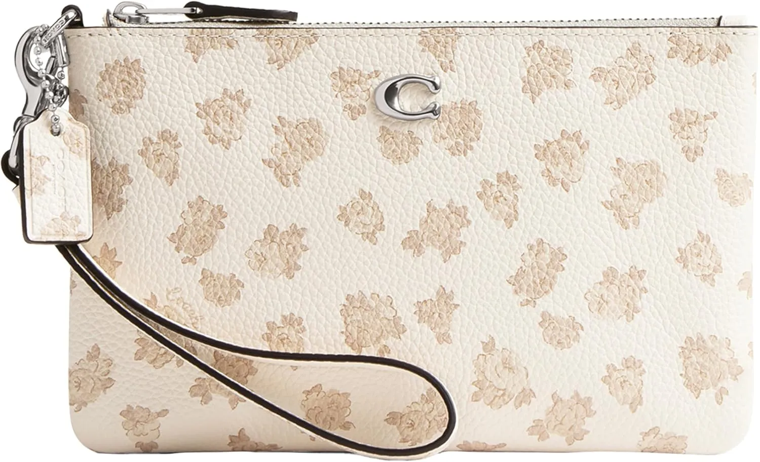 Coach Essential Small Wristlet with Floral Print, LH/Chalk Multi