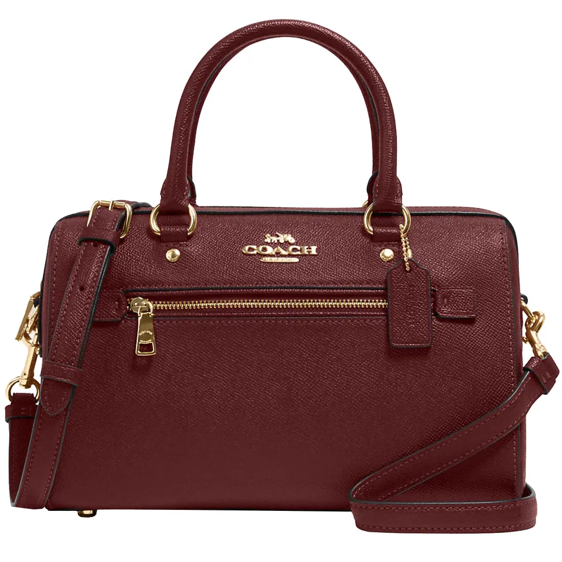 Coach Rowan Satchel Bag in Black Cherry 79946