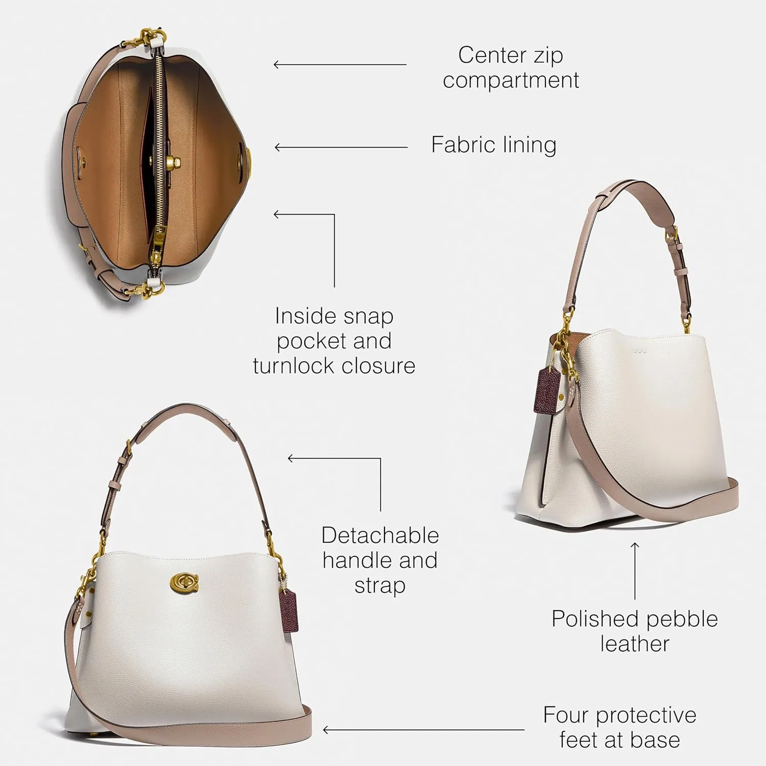 Coach Women's Polished Pebble Leather Willow Shoulder Bag