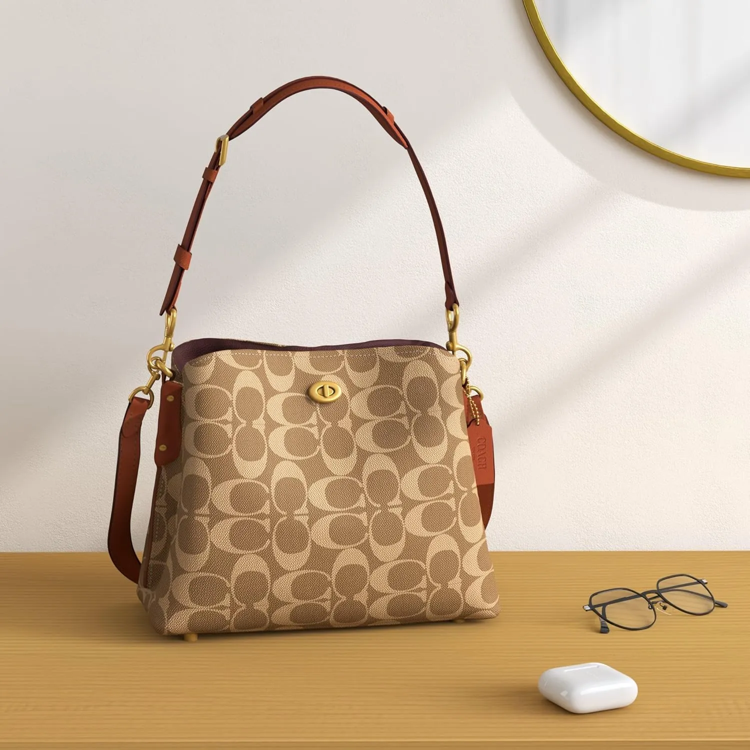 Coach Women's Polished Pebble Leather Willow Shoulder Bag