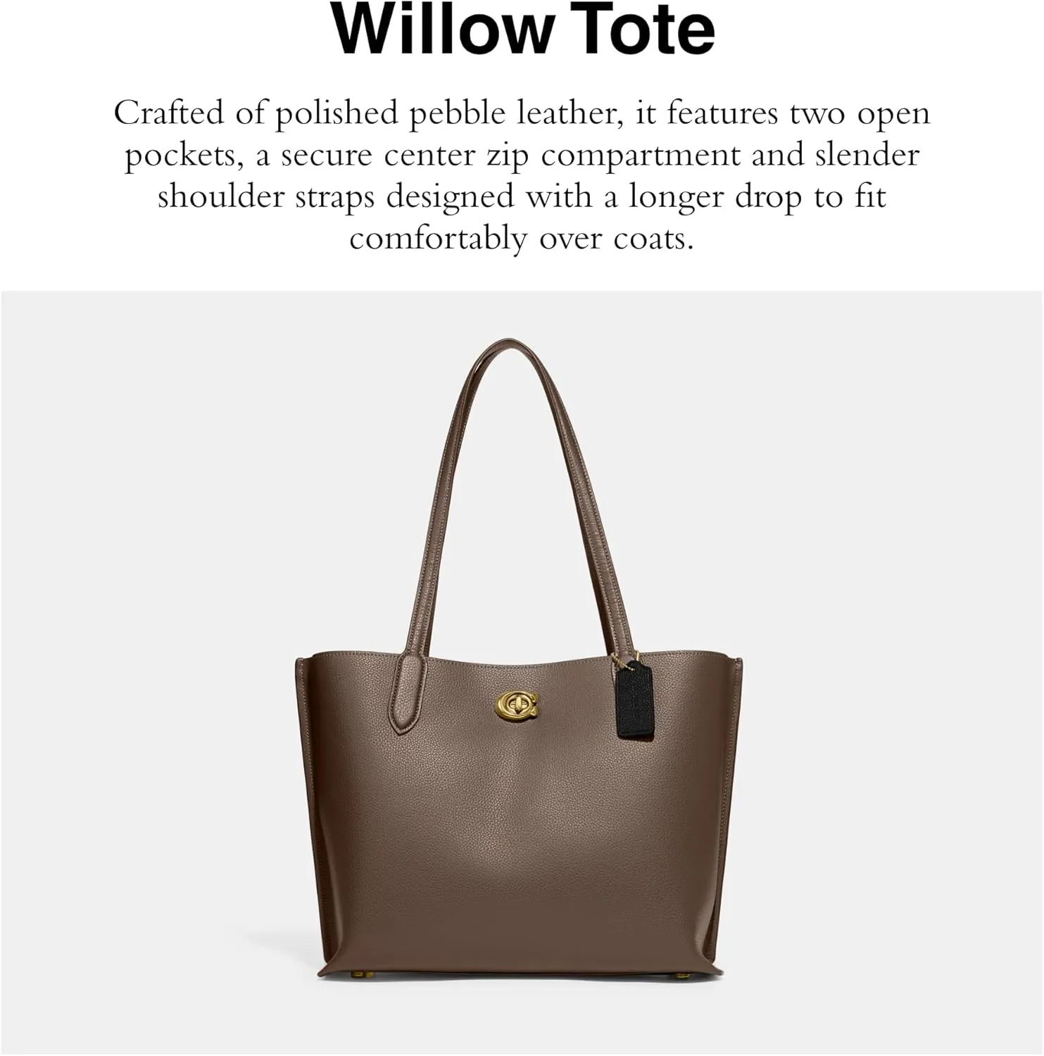 Coach Women's Polished Pebble Leather Willow Tote