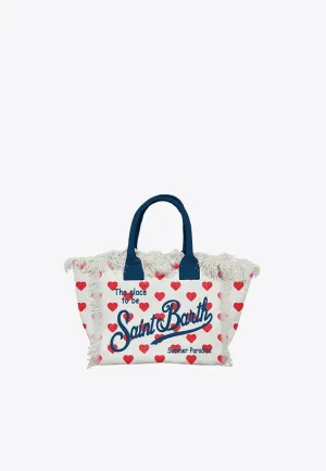 Colette Heart Canvas Top Handle Bag
