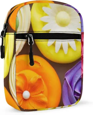 Colorful Cup Cakes Seamless Texture Adjustable Fanny Waist Pack Pouch, Waterproof Crossbody Runners Bag Wallet for Gym Hiking Fitness Women Men 6.1 x 2.2 x 7.9 inch