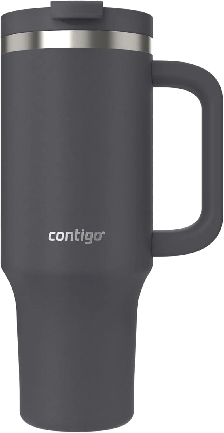 Contigo Streeterville 40oz Tumbler, Stainless Steel Vacuum Insulated, Leak-Proof, Cold for 29 Hours, Darkstone