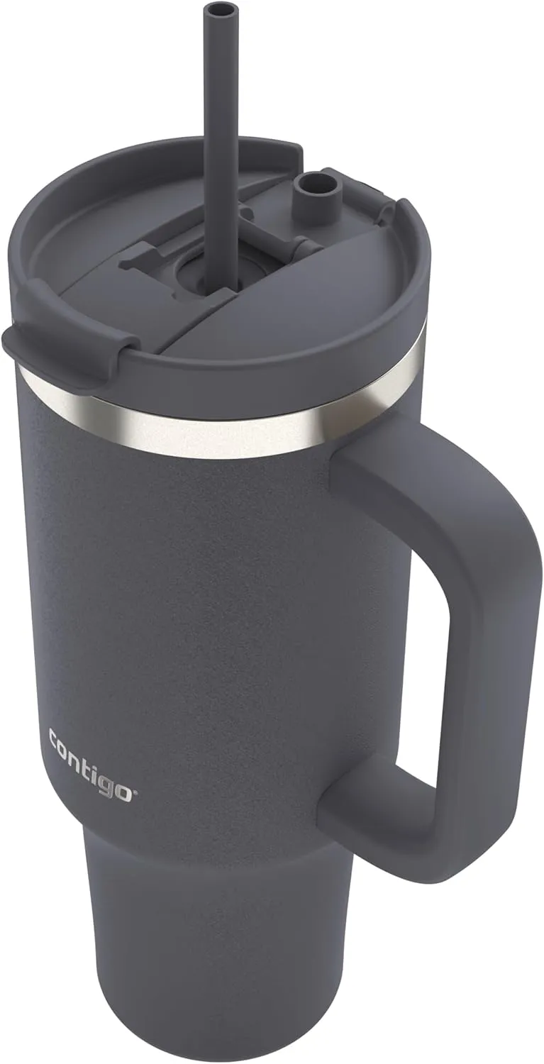 Contigo Streeterville 40oz Tumbler, Stainless Steel Vacuum Insulated, Leak-Proof, Cold for 29 Hours, Darkstone