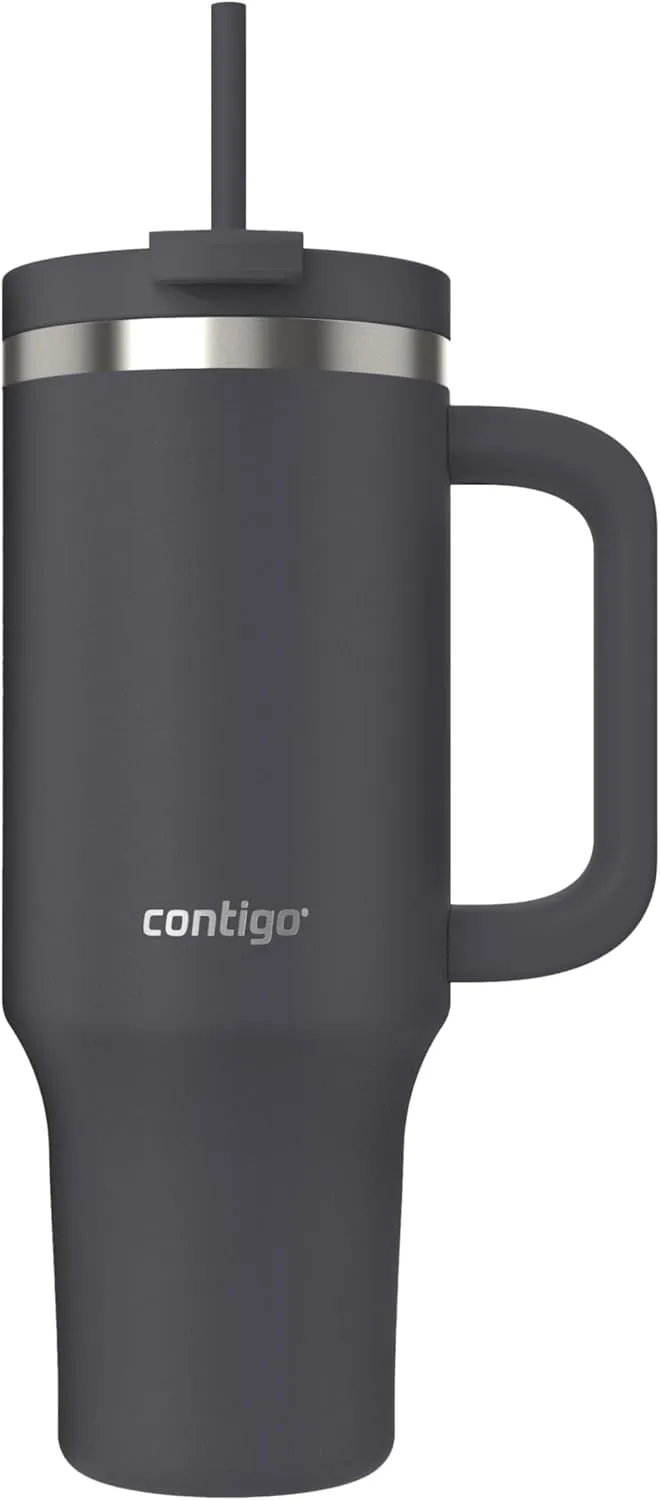 Contigo Streeterville 40oz Tumbler, Stainless Steel Vacuum Insulated, Leak-Proof, Cold for 29 Hours, Darkstone