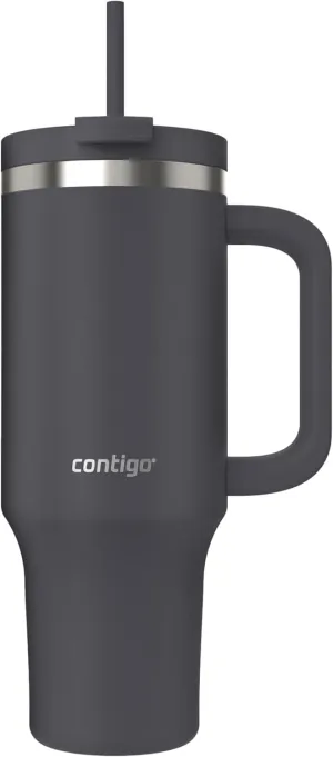 Contigo Streeterville 40oz Tumbler, Stainless Steel Vacuum Insulated, Leak-Proof, Cold for 29 Hours, Darkstone