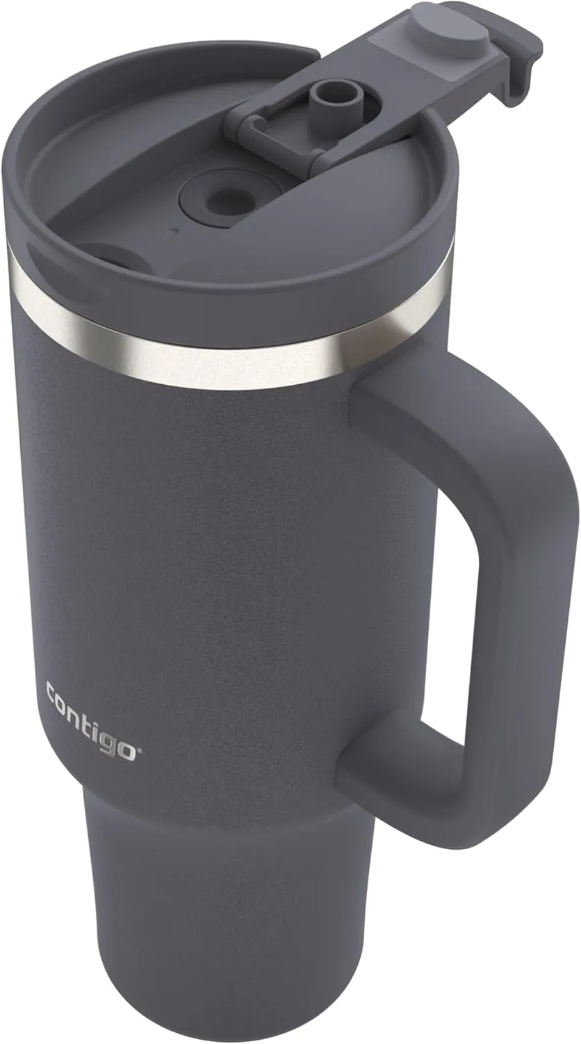 Contigo Streeterville 40oz Tumbler, Stainless Steel Vacuum Insulated, Leak-Proof, Cold for 29 Hours, Darkstone