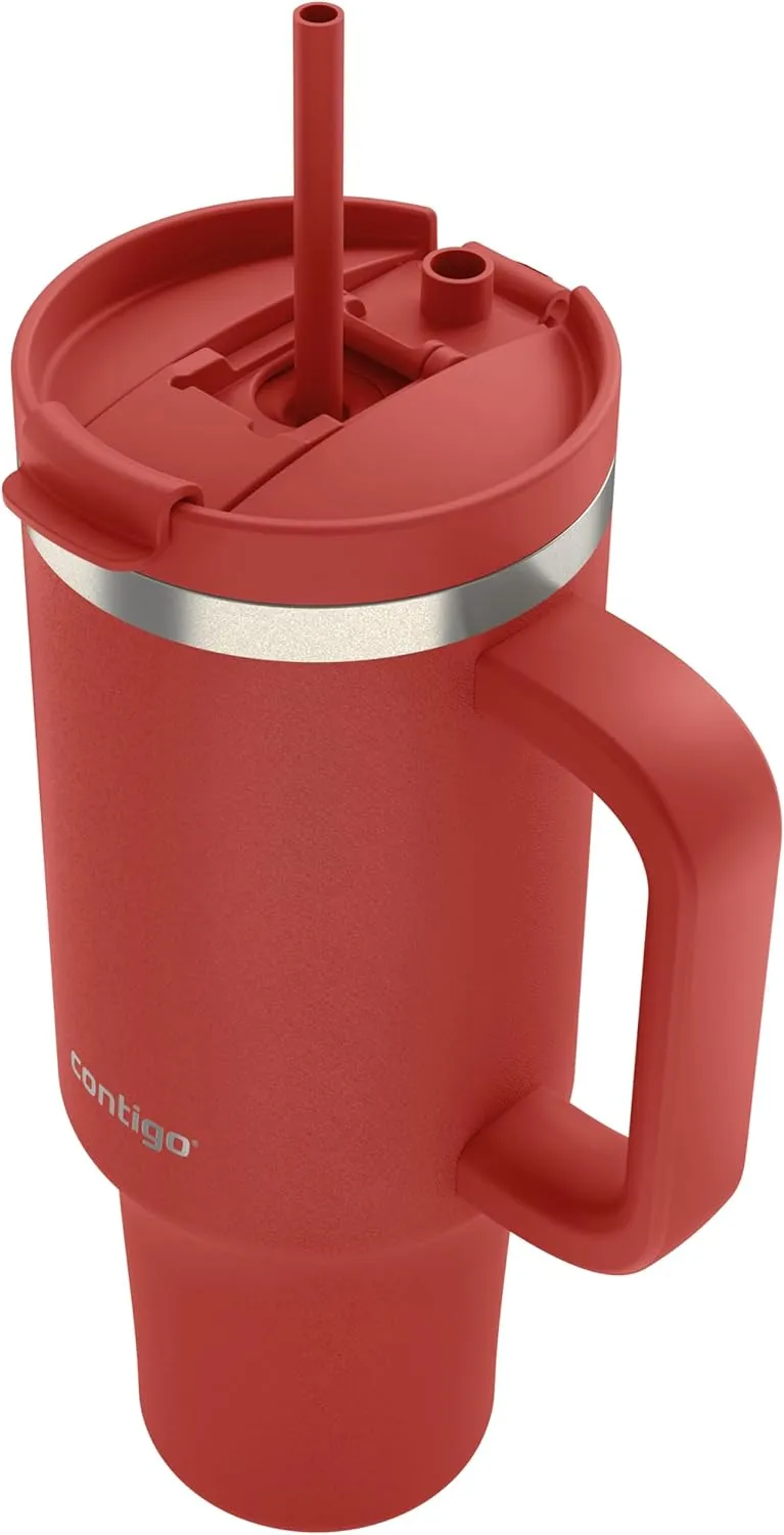 Contigo Streeterville 40oz Tumbler, Stainless Steel Vacuum Insulated, Leak-Proof, Cold for 29 Hours,Goji Berry