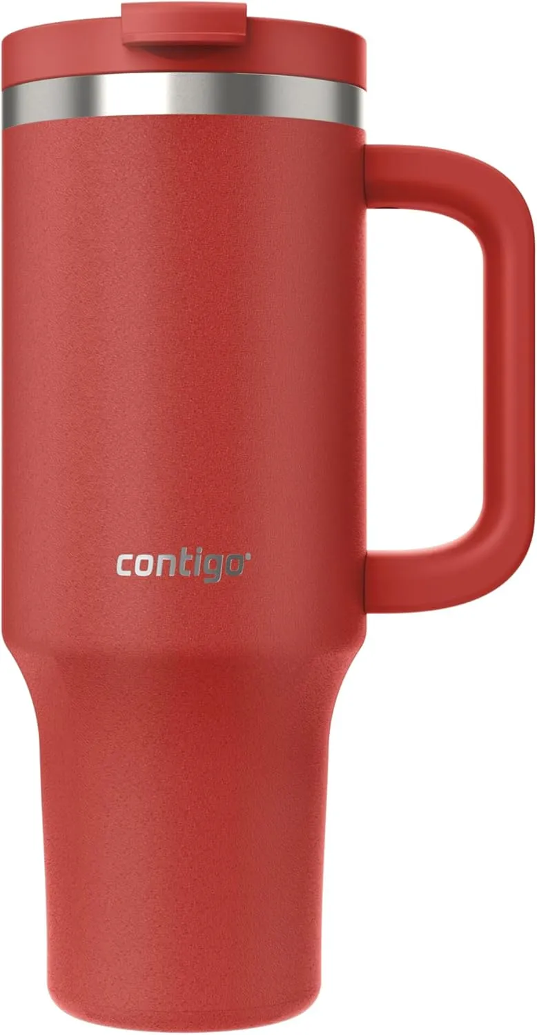 Contigo Streeterville 40oz Tumbler, Stainless Steel Vacuum Insulated, Leak-Proof, Cold for 29 Hours,Goji Berry