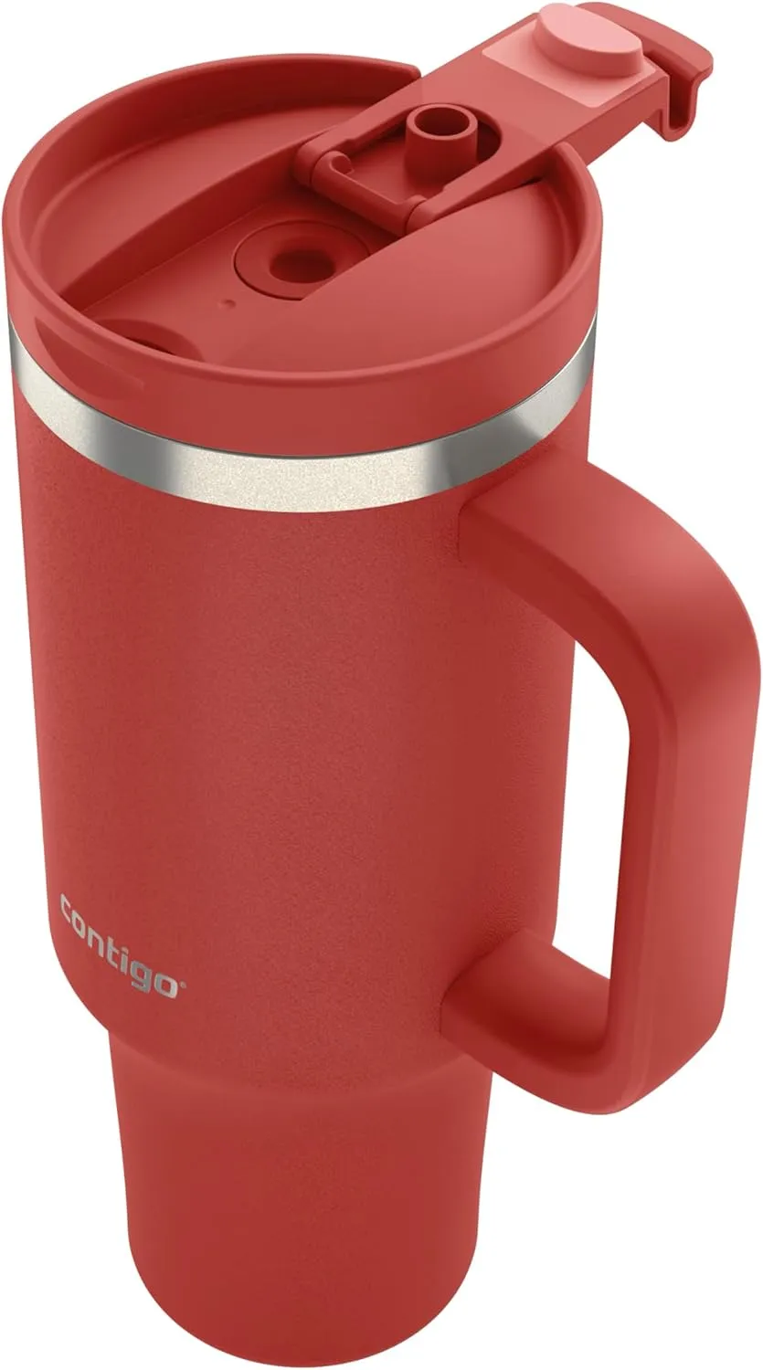 Contigo Streeterville 40oz Tumbler, Stainless Steel Vacuum Insulated, Leak-Proof, Cold for 29 Hours,Goji Berry