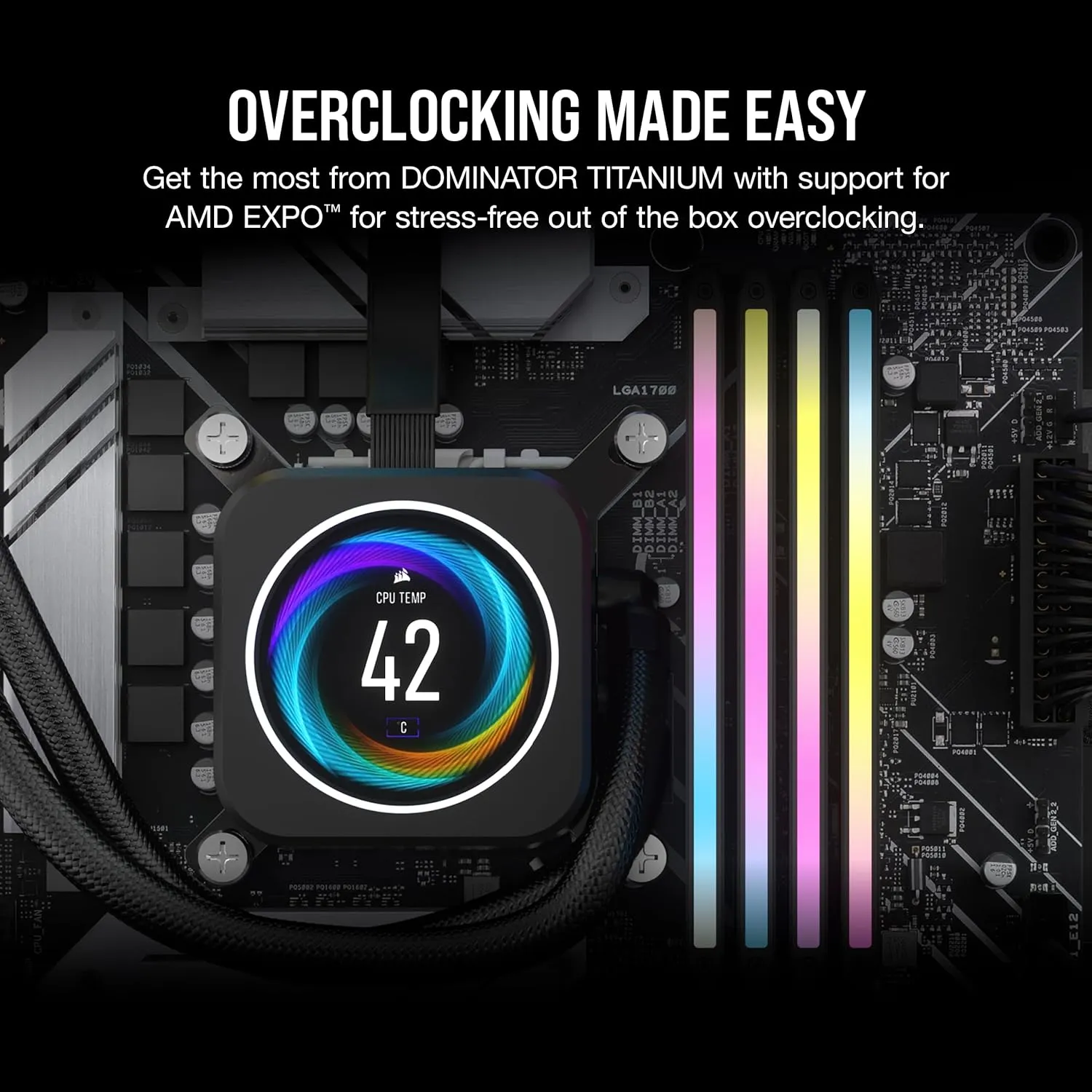 Corsair Dominator Titanium RGB DDR5 32GB (2x16GB) DDR5 6000MHz CL30 AMD Expo Intel XMP iCUE Compatible Computer Memory – Gray (CMP32GX5M2B6000Z30)